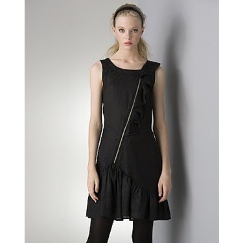 Black leather dress, similar to Marc by Marc Jacobs zipper mini, size 4